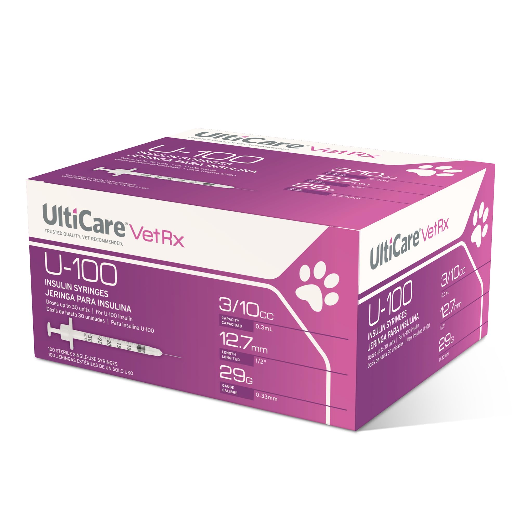 UltiCare front box view showing 100-count packaging and clear labeling benefits