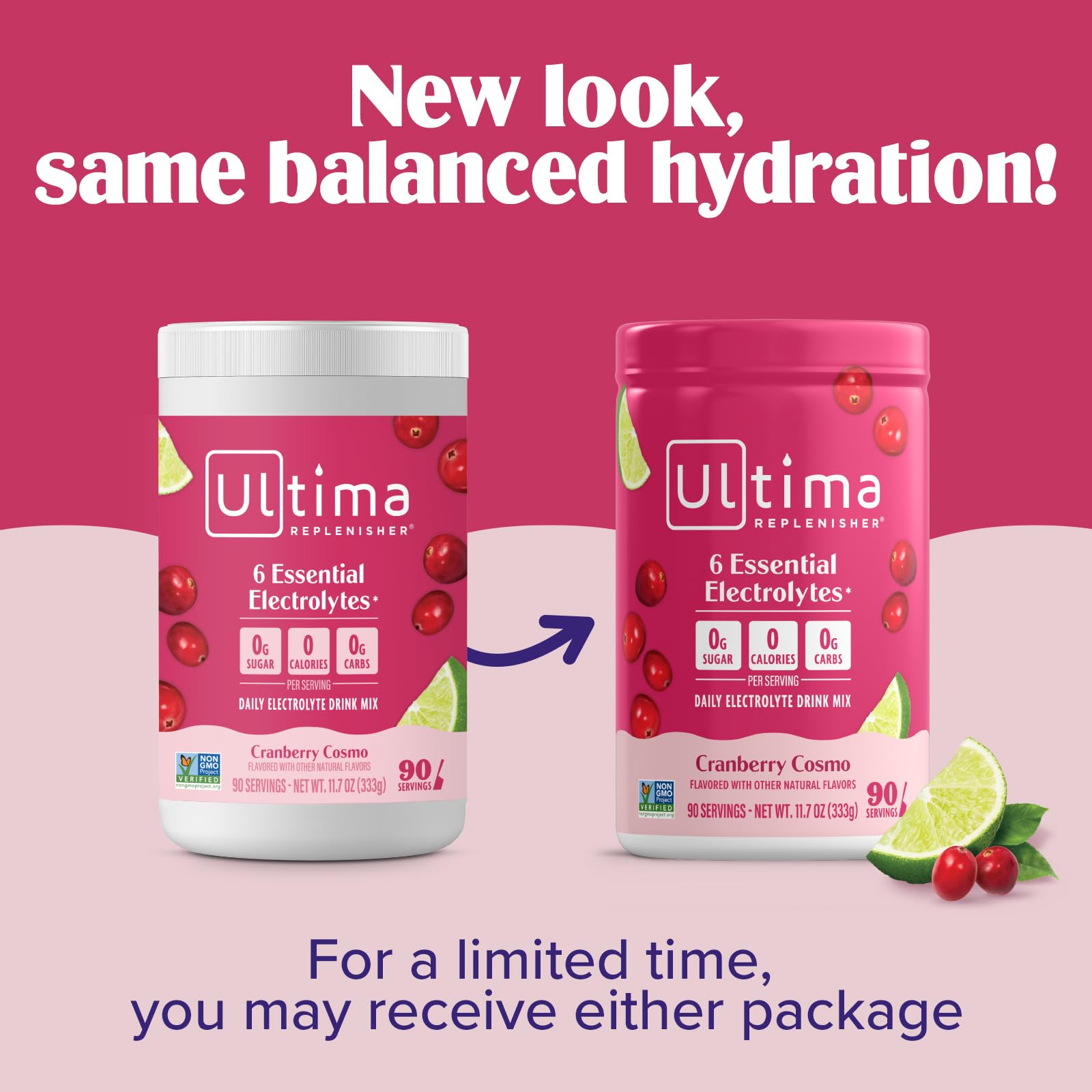Glass being filled with Ultima Replenisher mix illustrating easy preparation and refreshing result