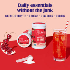 Ultima Replenisher powder close-up texture illustrating fine, easily dissolving mix