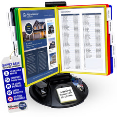 Ultimate Office front view showing 10 pockets and tidy document visibility benefit
