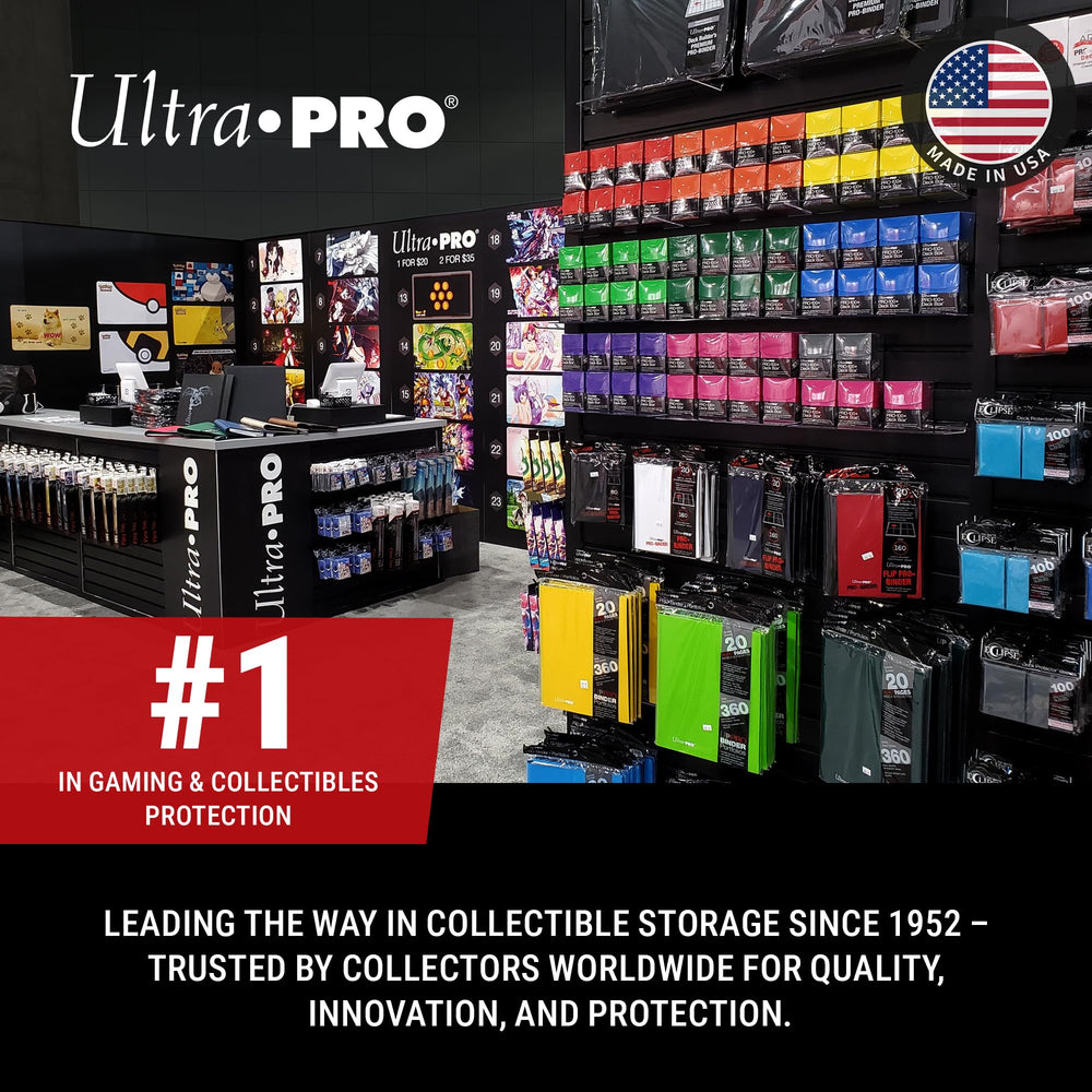 Ultra Pro displayed cards in organizer highlighting neat presentation