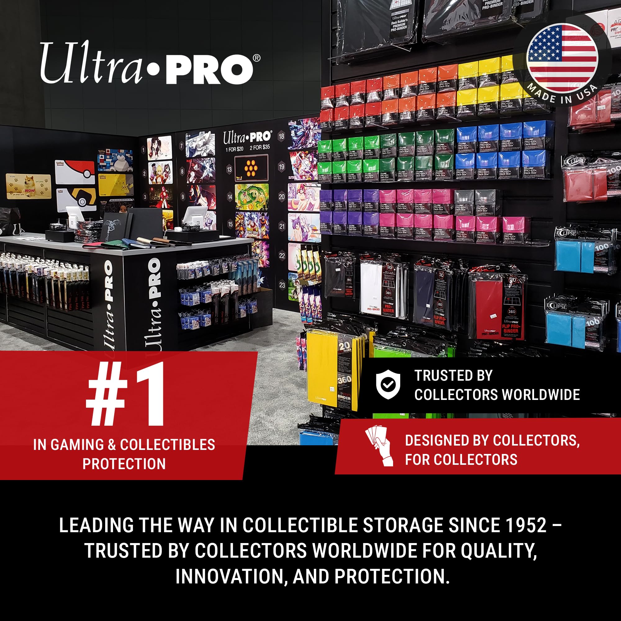 Ultra Pro sleeved cards in binder display showing organized storage benefit