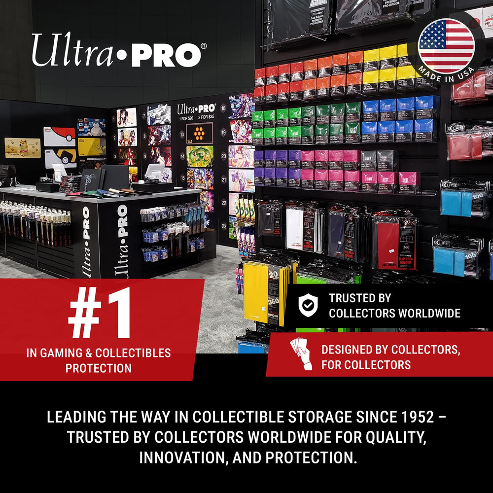 Ultra Pro sleeved cards in binder display showing organized storage benefit