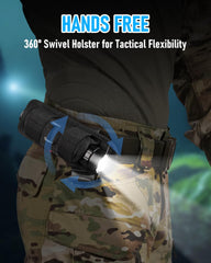ULTRAFIRE knurled grip detail providing slip-resistant handling benefit