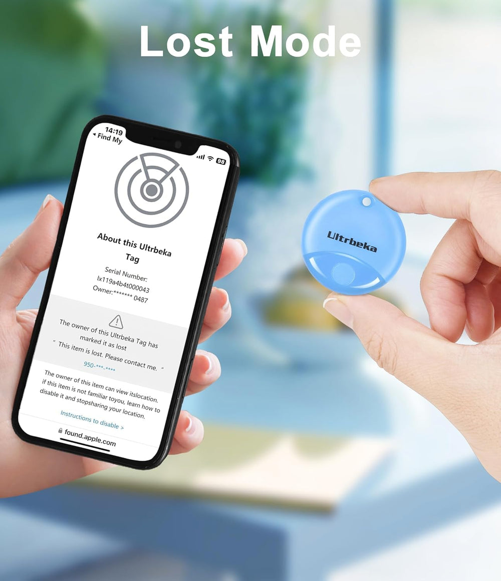 Ultrbeka tucked inside a wallet card slot, discreet security benefit
