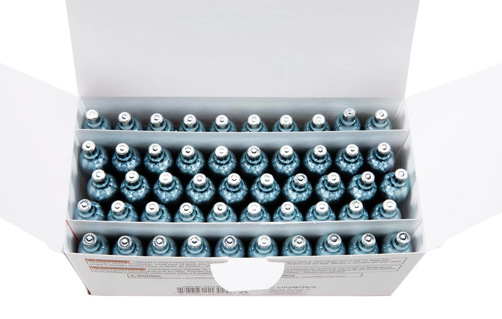 Umarex row of cartridges lined up illustrating consistent manufacturing quality