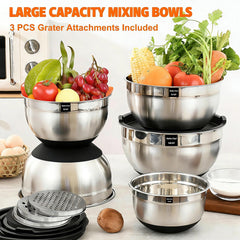 Umite Chef grater attachment shredding vegetables directly into bowl for convenience