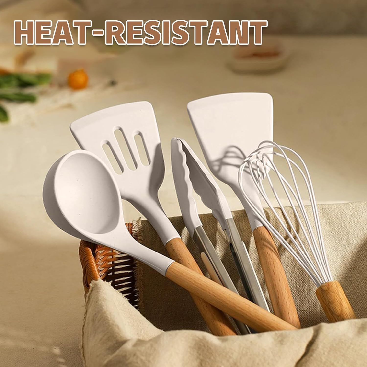 Umite Chef spatula in use on nonstick pan protecting the cookware surface