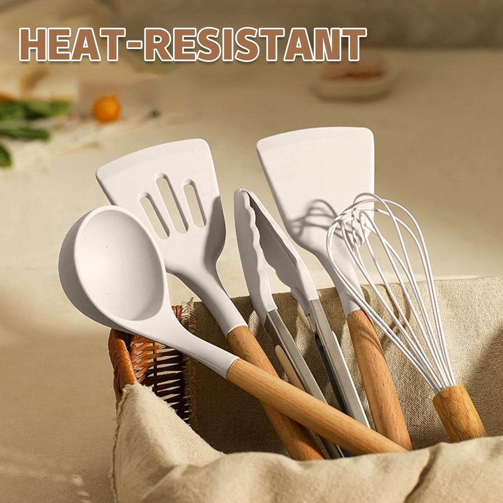 Umite Chef spatula in use on nonstick pan protecting the cookware surface