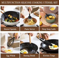 Umite Chef utensils in holder demonstrating tidy countertop storage and quick access