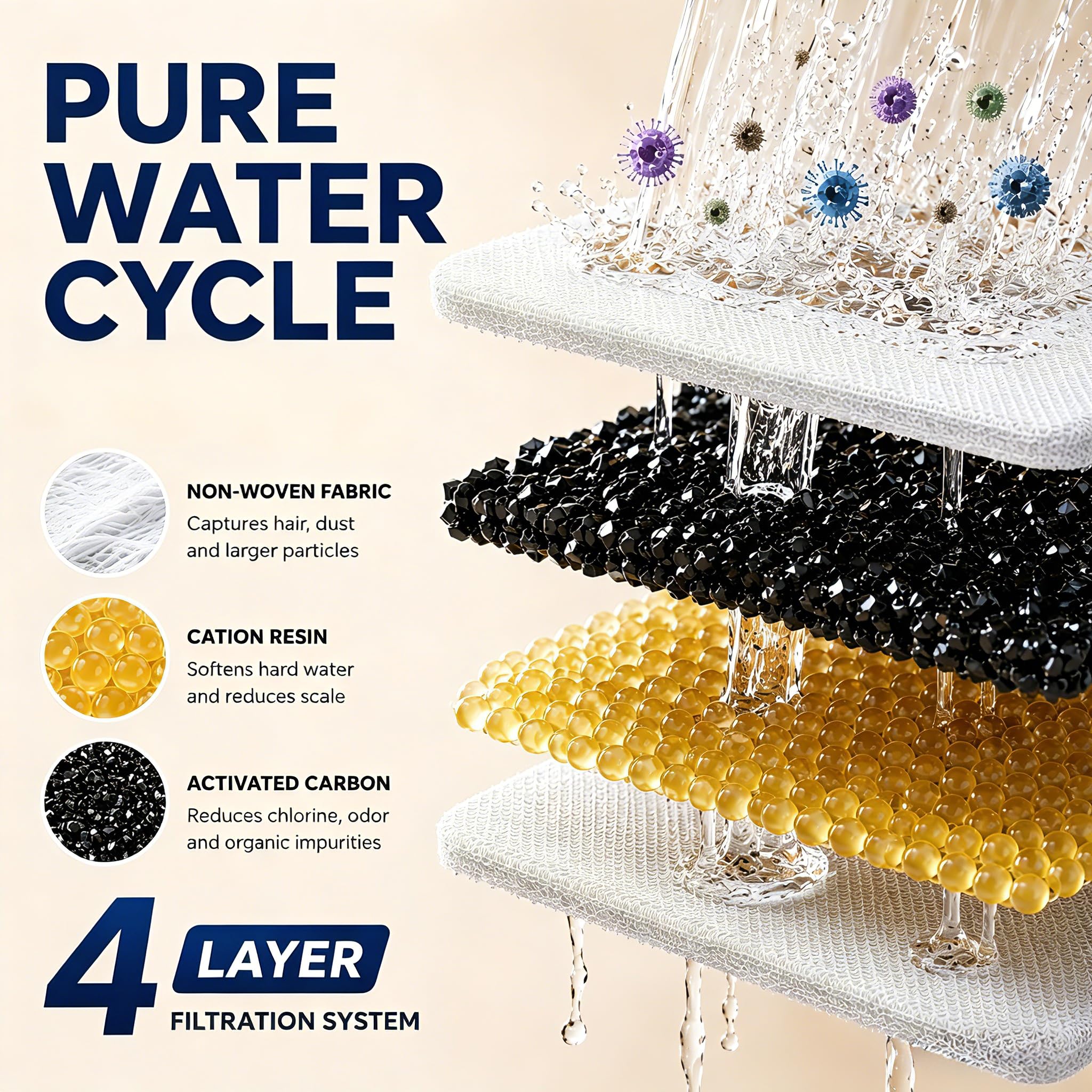 UMOCUOY filter installed in fountain improving water clarity