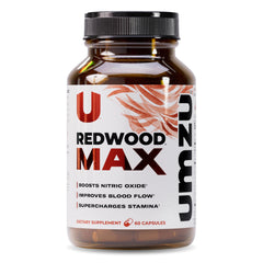 UMZU Redwood Max front label showing product and circulation support