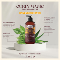 Uncle Funky's Daughter on wet hair during application showing enhanced curl clumping and definition