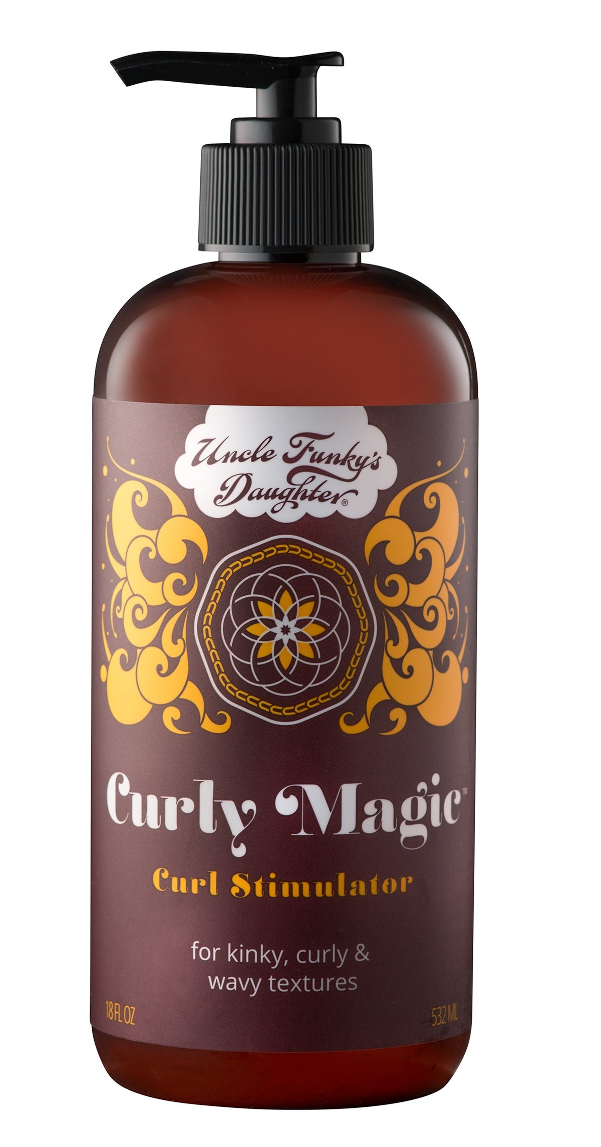 Uncle Funky's Daughter front bottle showing product and branding benefit of clear labeling