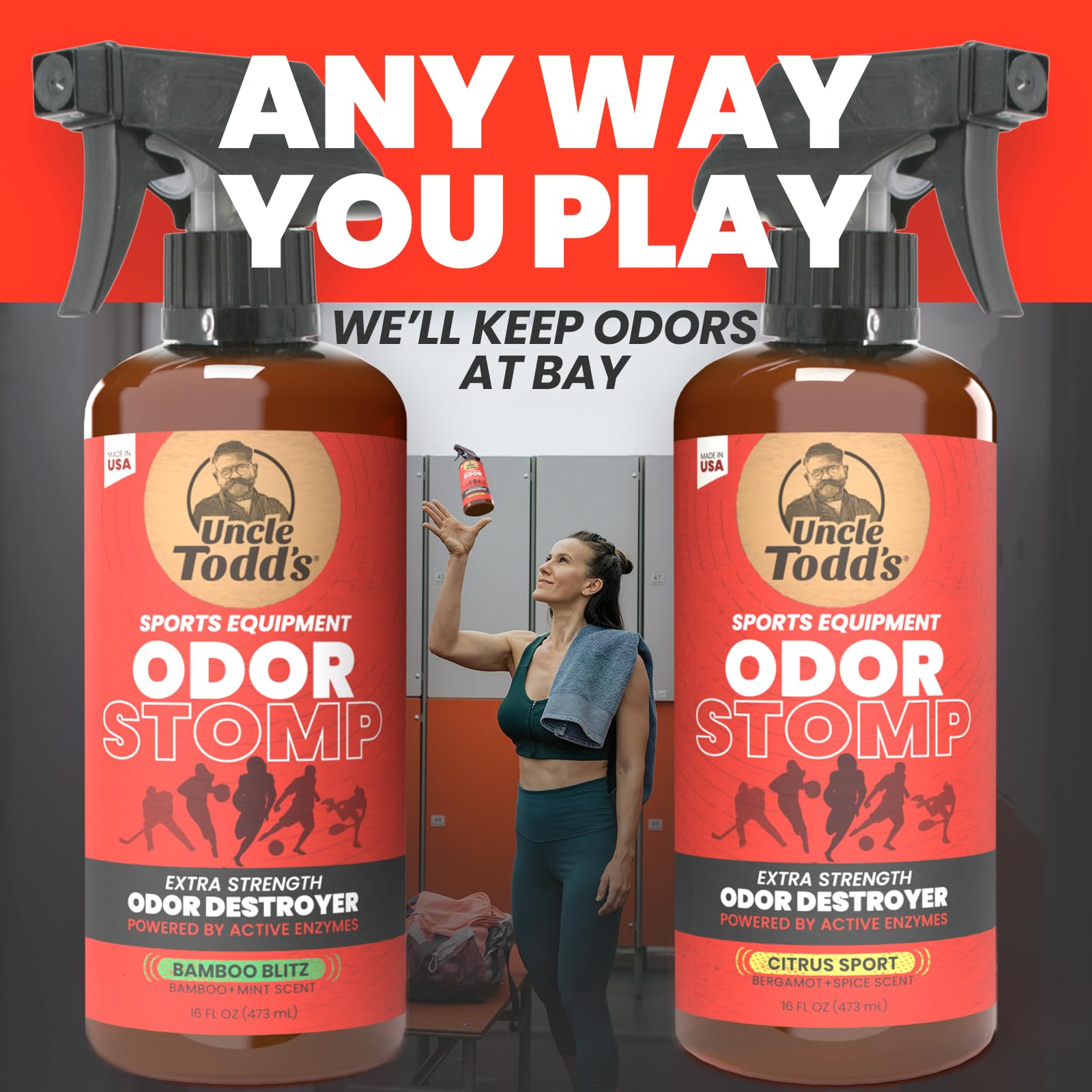 Uncle Todd's held in hand to show 16 oz size and portable freshness benefit