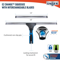 UNGER ergonomic cushioned handle offering secure grip and reduced hand fatigue