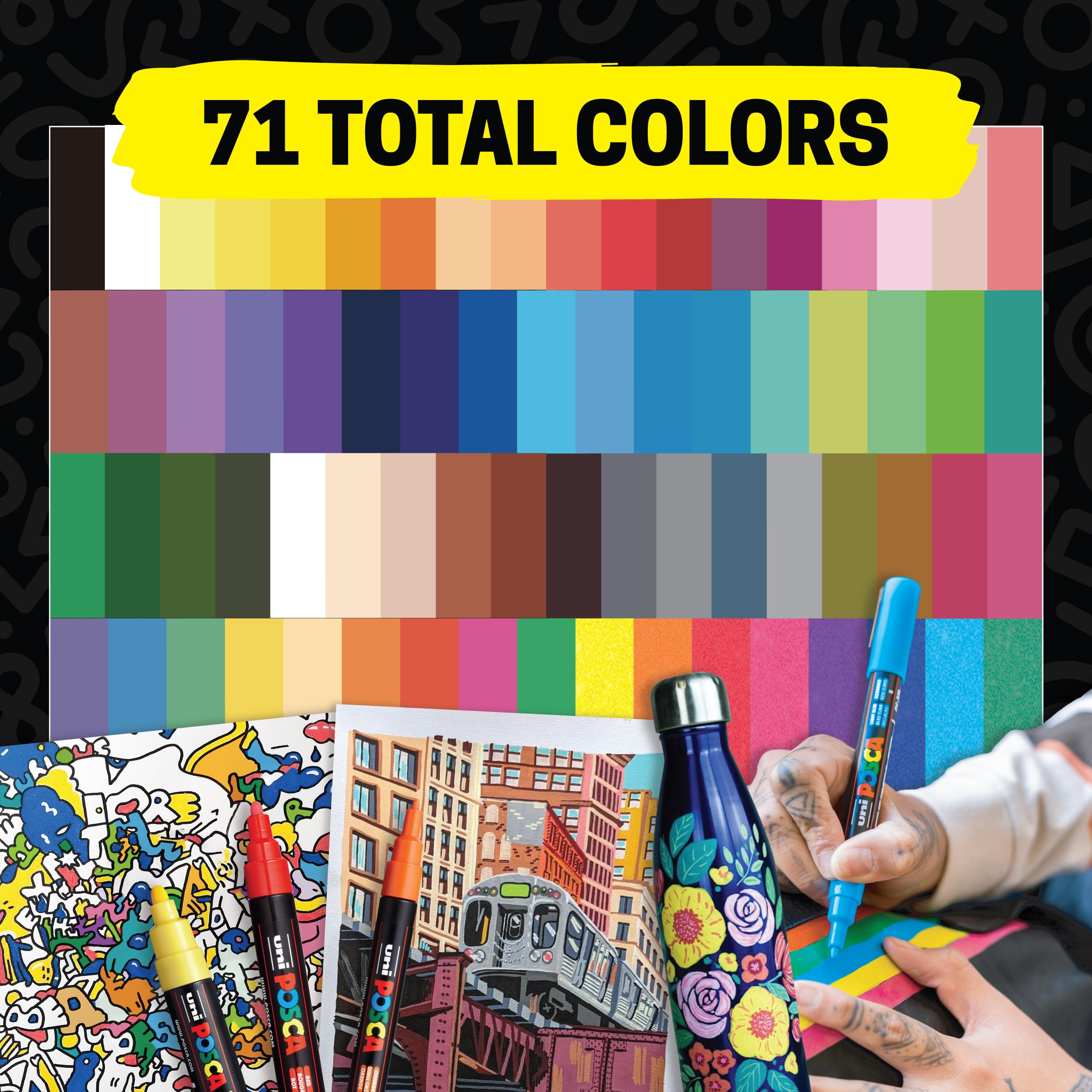 uni POSCA marker cap removed showing tip durability and easy storage benefit