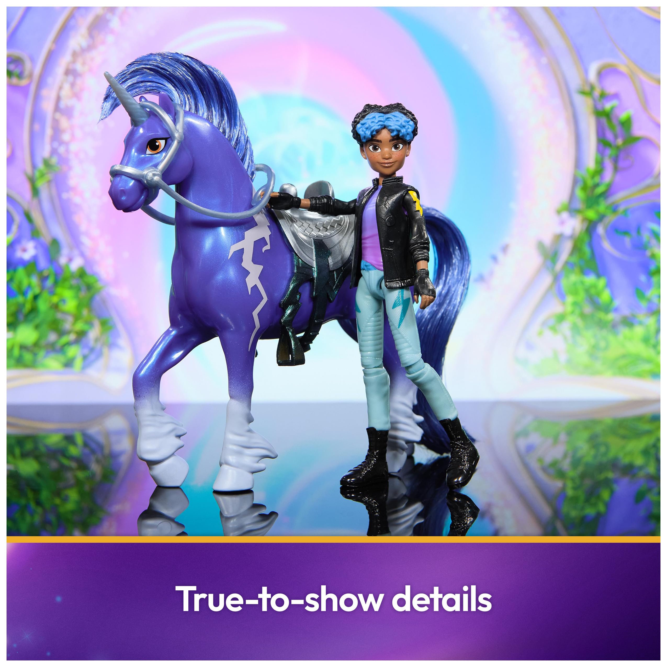 Unicorn Academy Storm unicorn profile, displaying Weather Magic markings