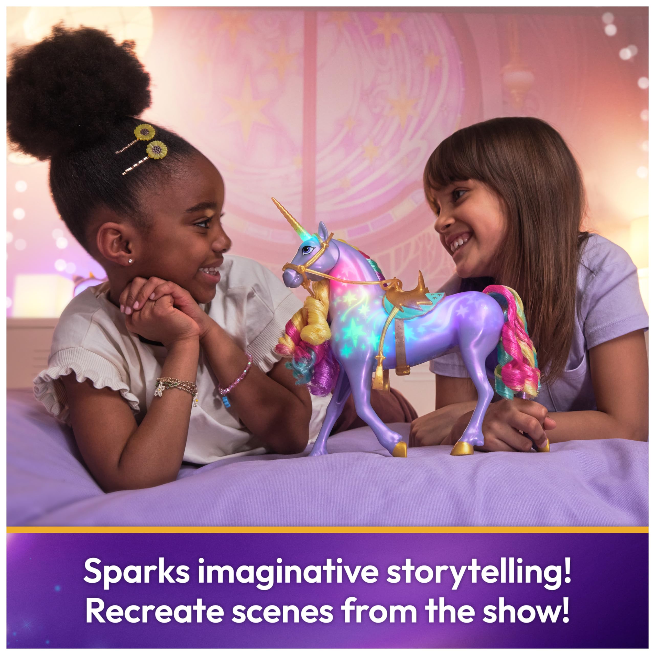 Unicorn Academy Wildstar with doll posed riding to spark cooperative storytelling