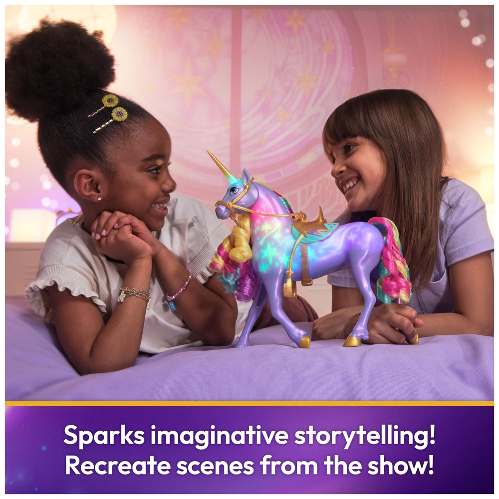 Unicorn Academy Wildstar with doll posed riding to spark cooperative storytelling