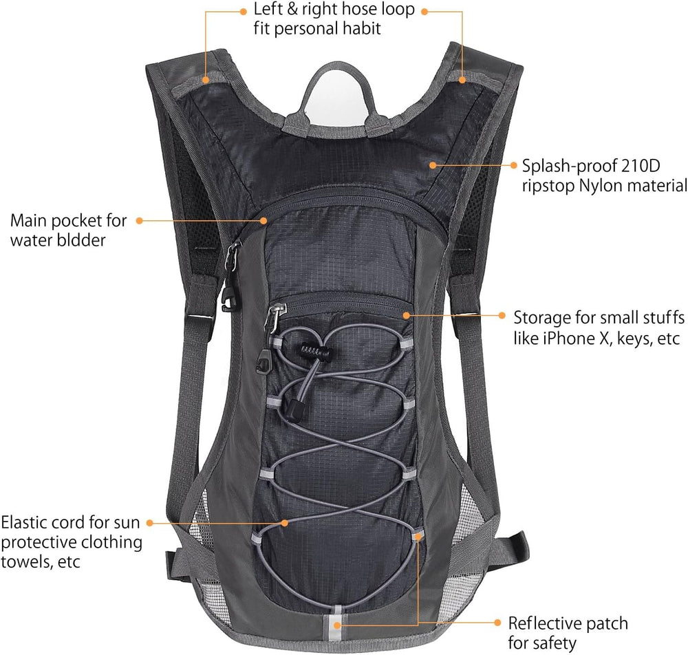 Unigear 2L bladder closeup highlighting replaceable hydration convenience