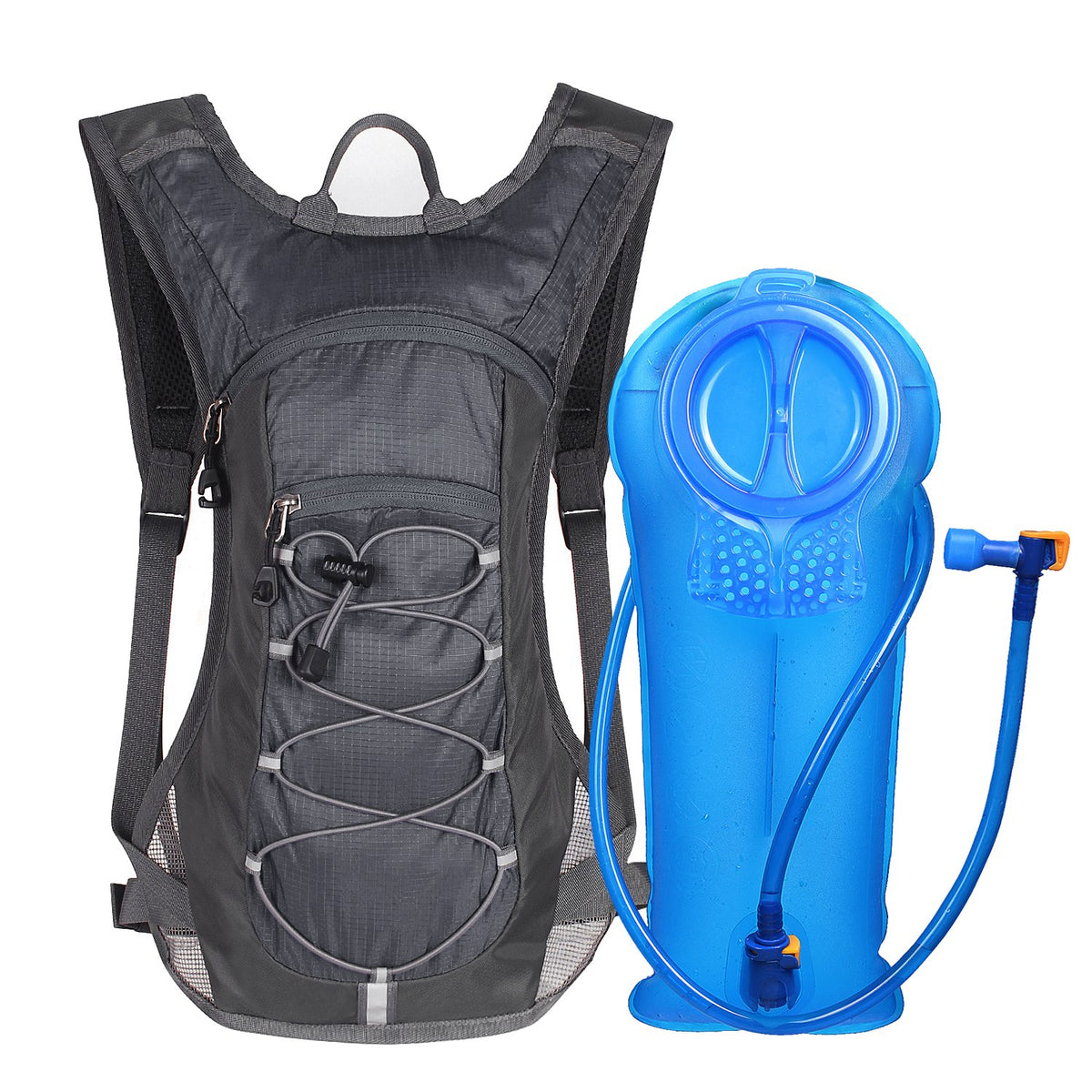 Unigear front view showing compact pack and aerodynamic shape for fast rides