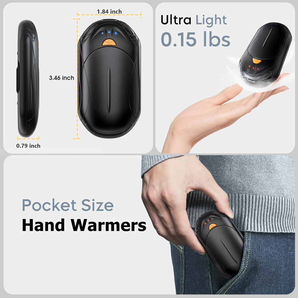 UNIHAND pair in jacket pocket showing portability and on-the-go warmth for outdoor activities