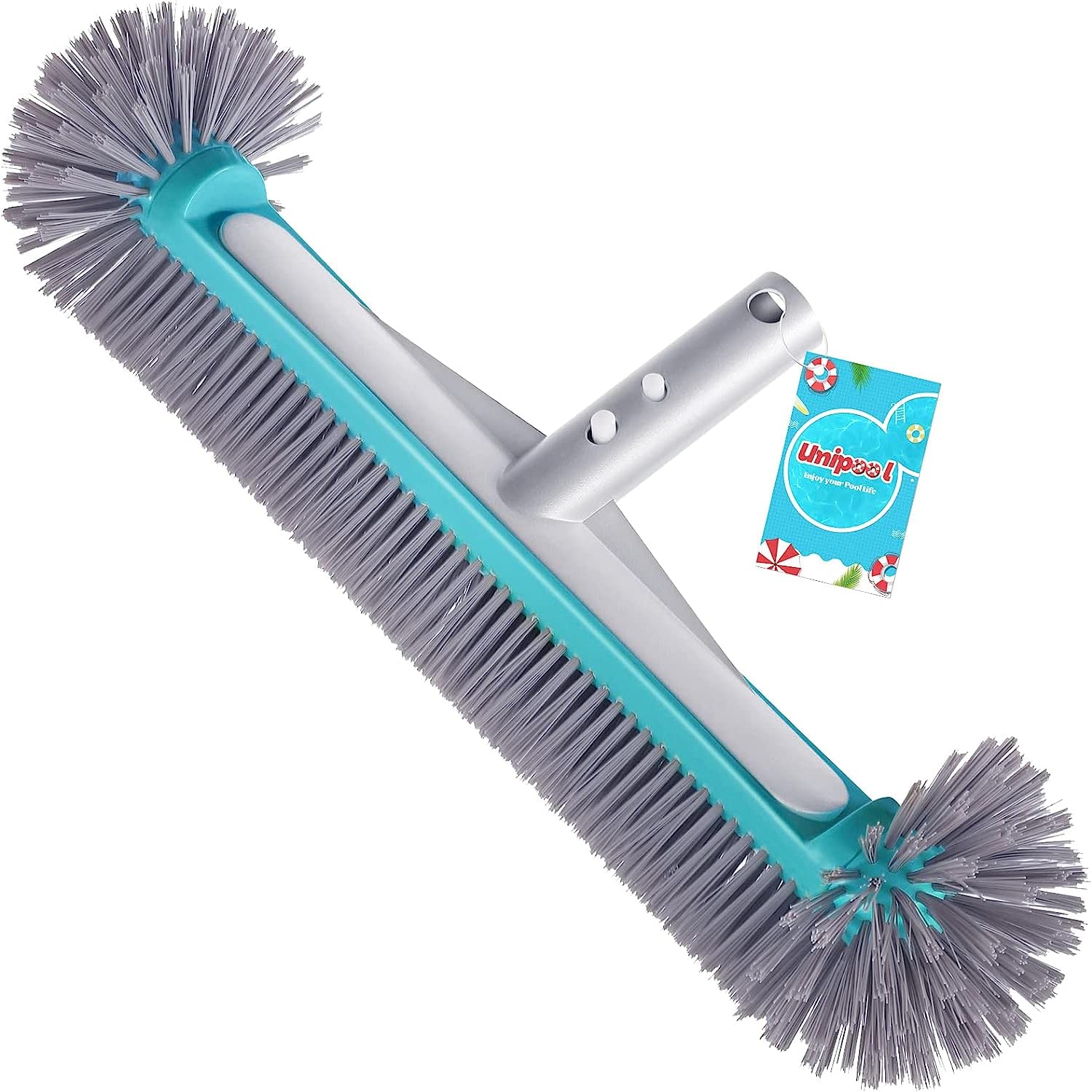 Unipool front view brush head showing seven-row bristles for efficient cleaning