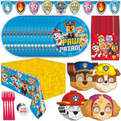 Unique brand front packaging showing full Paw Patrol party kit and contents