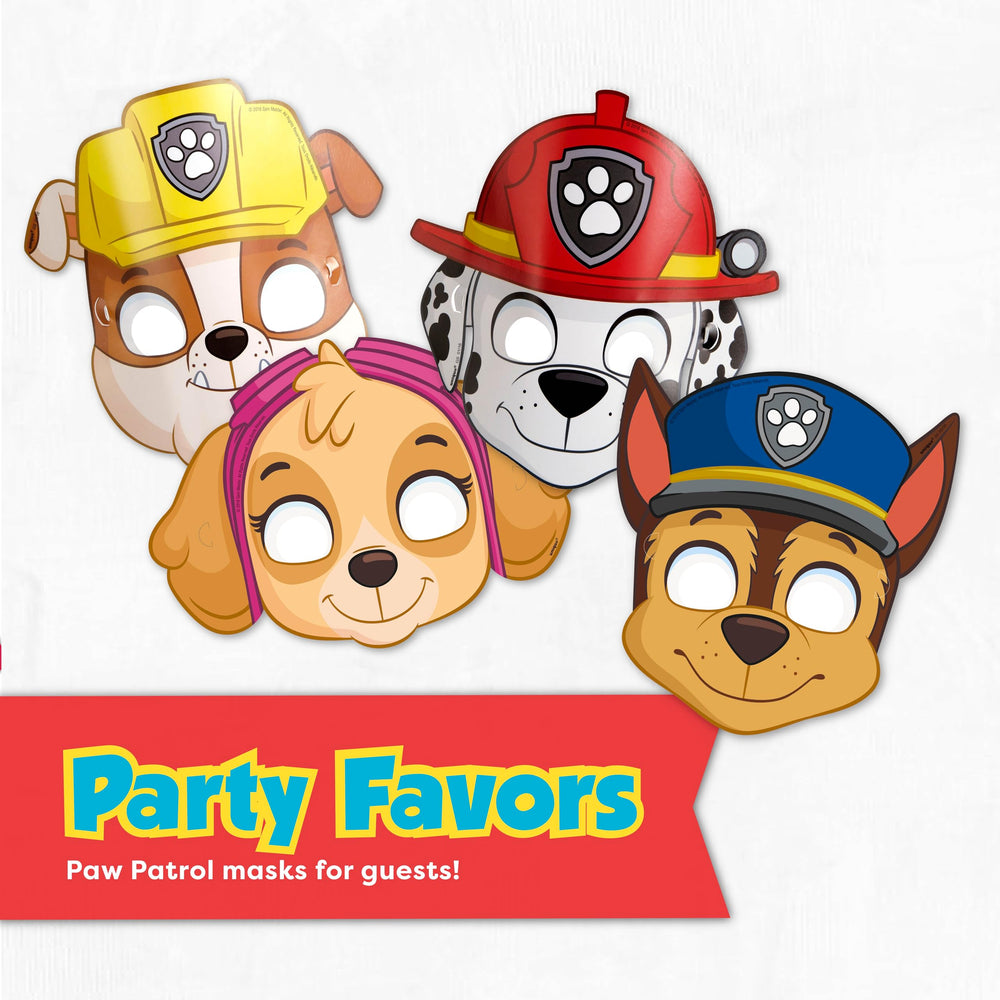 Unique brand children wearing masks enjoying party and taking-home favors