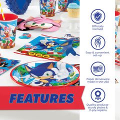 Unique Sonic napkins detail emphasizing two-ply absorbency and clean-up ease