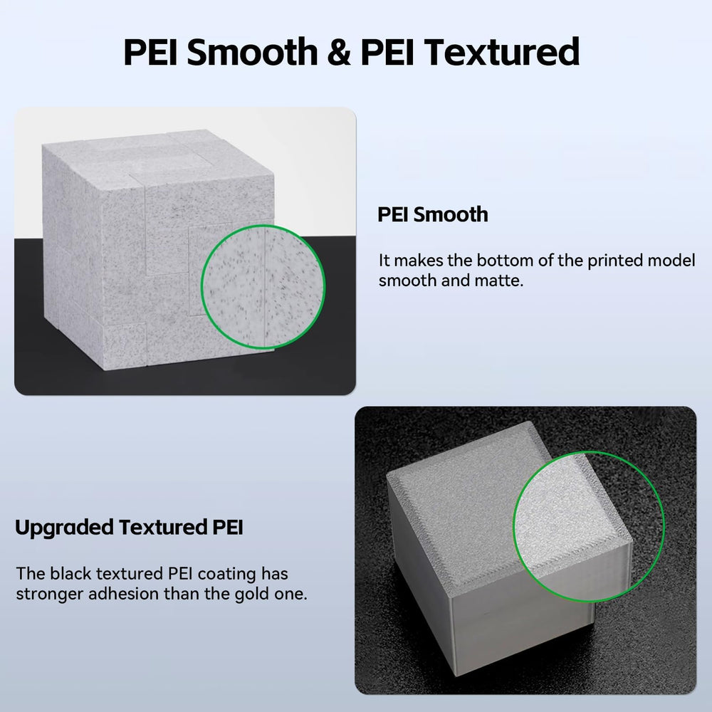 UniTak3D removed print showing glossy underside and easy release benefit