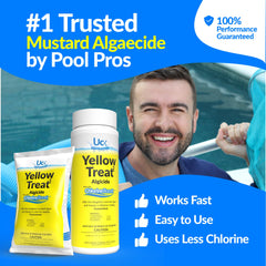 United Chemical Yellow Treat granules close-up showing dissolvable texture and fast action