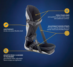 United Ortho close-up of cool foam liner and padded straps for breathable comfort