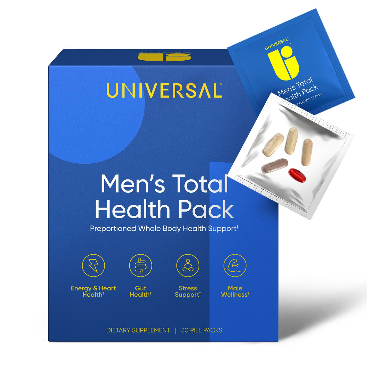 Universal U front packet view showing clean branding and travel-ready design benefits convenience