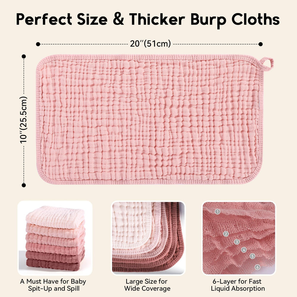 Unnivoll burp cloth draped over adult shoulder showing 20x10 size and full coverage benefit