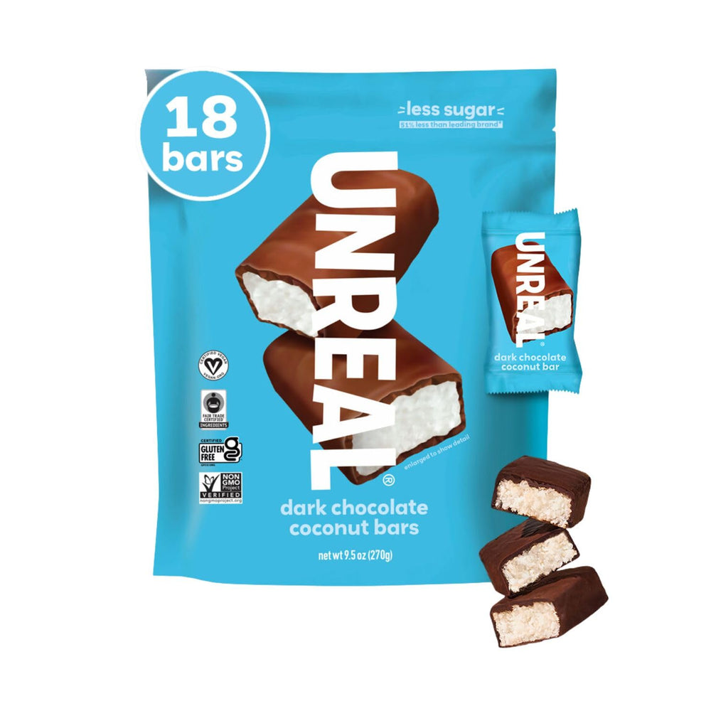 UNREAL front packaging showing value bag and certifications for easy identification