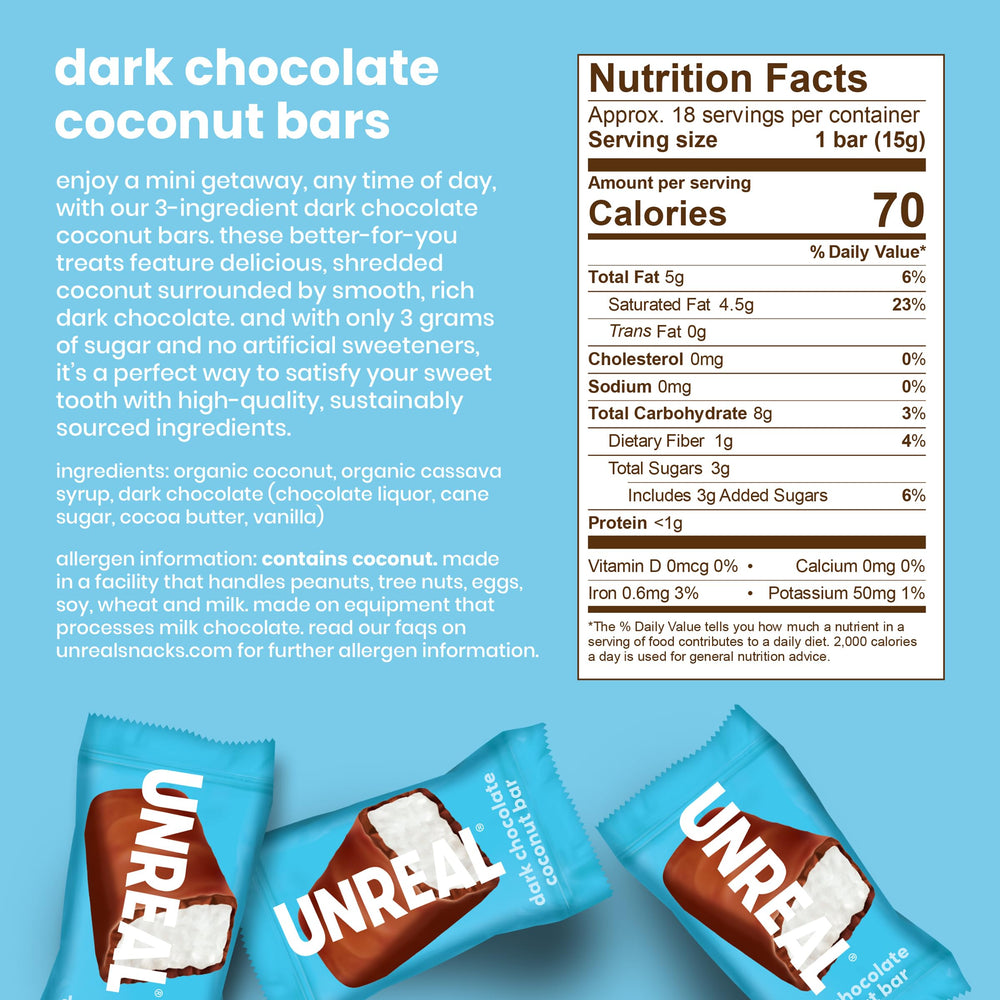 UNREAL bar in hand to show size and portion control advantage