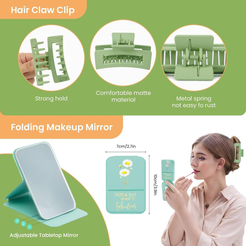 Uongeod folding makeup mirror open to display compact convenience and travel-friendly use