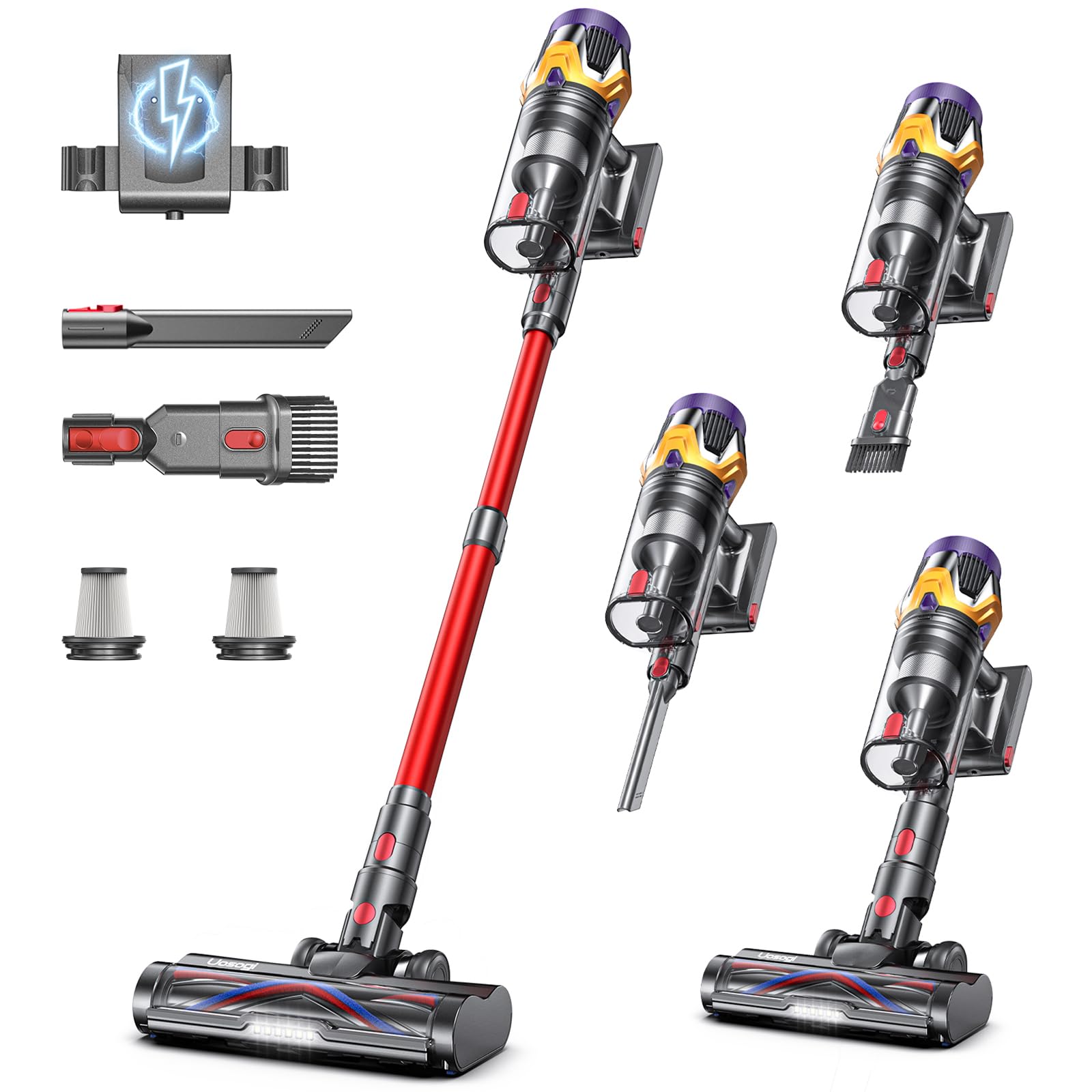 Uosogi X9 Turbo front view showing sleek cordless design and strong cleaning benefit