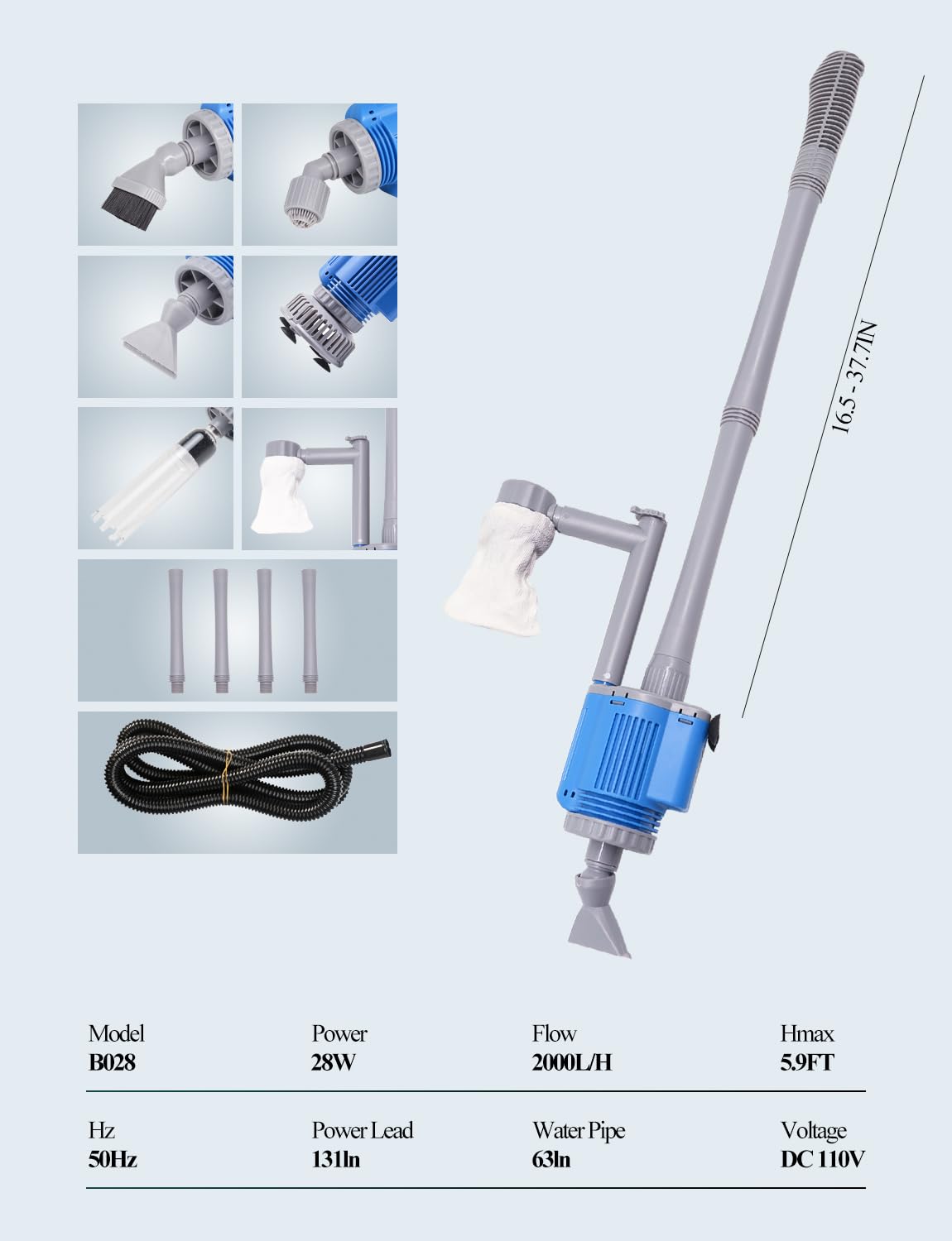 UPETTOOLS pump draining aquarium to illustrate fast water change benefit and strong flow