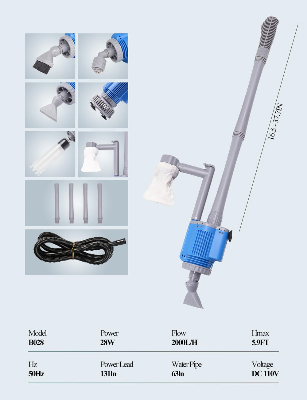 UPETTOOLS pump draining aquarium to illustrate fast water change benefit and strong flow