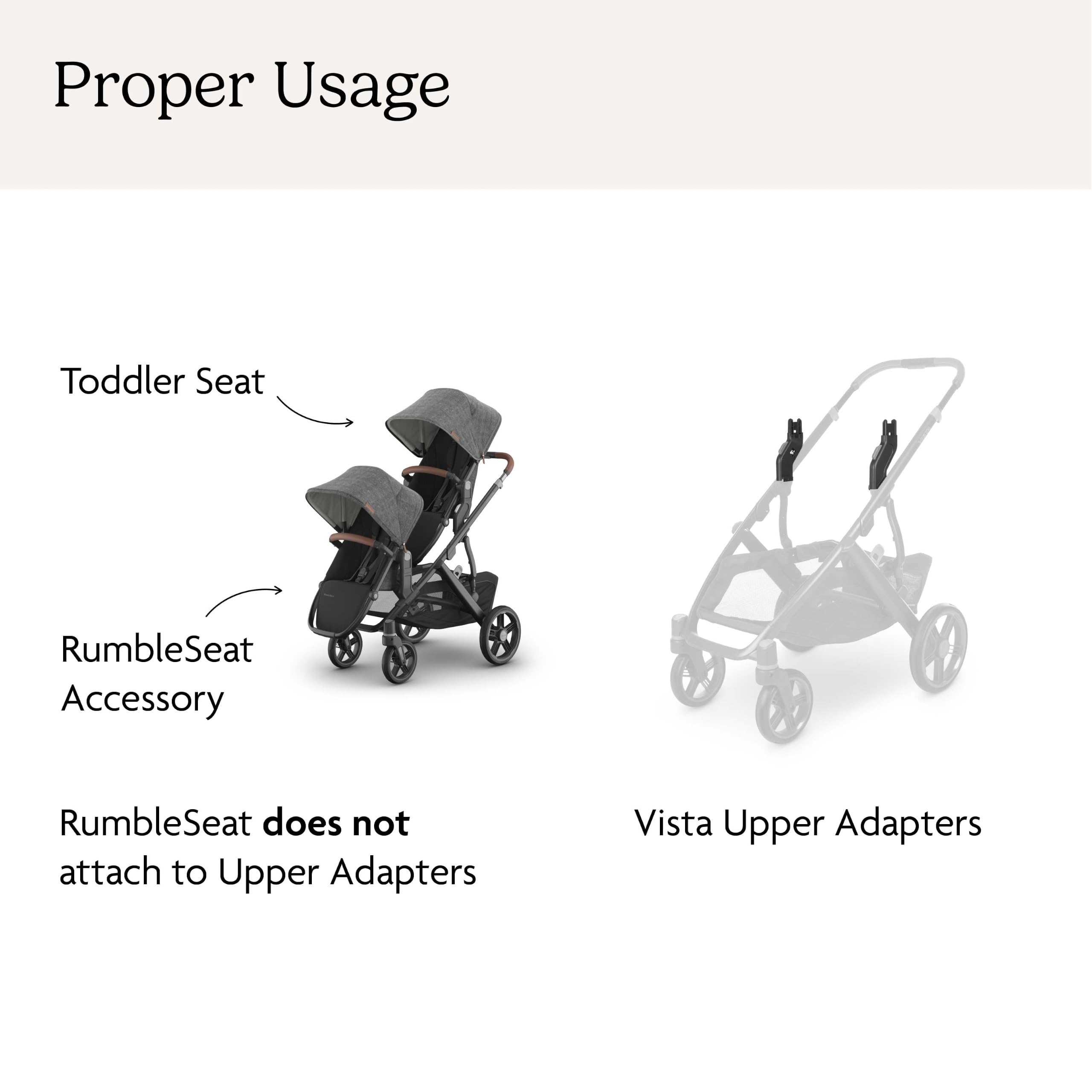 UPPAbaby lifestyle shot with two seats showing versatile dual seating setup