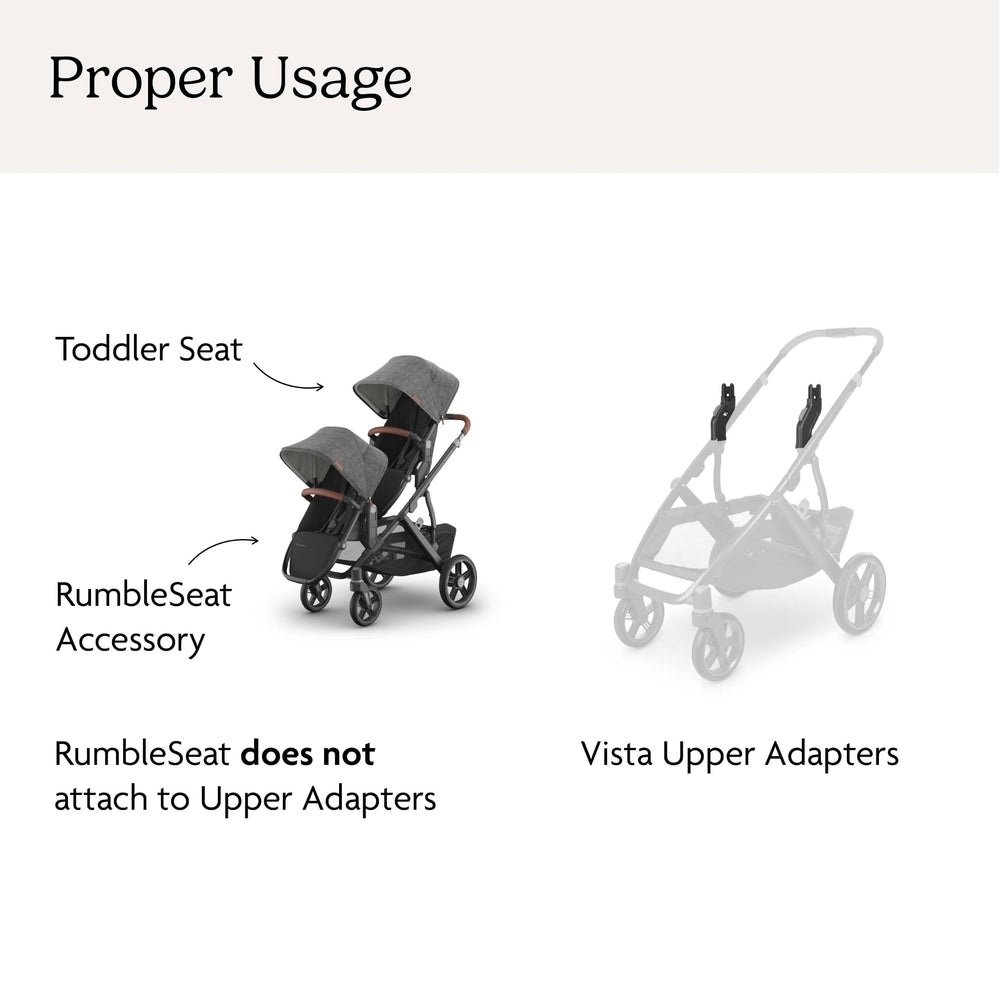 UPPAbaby lifestyle shot with two seats showing versatile dual seating setup