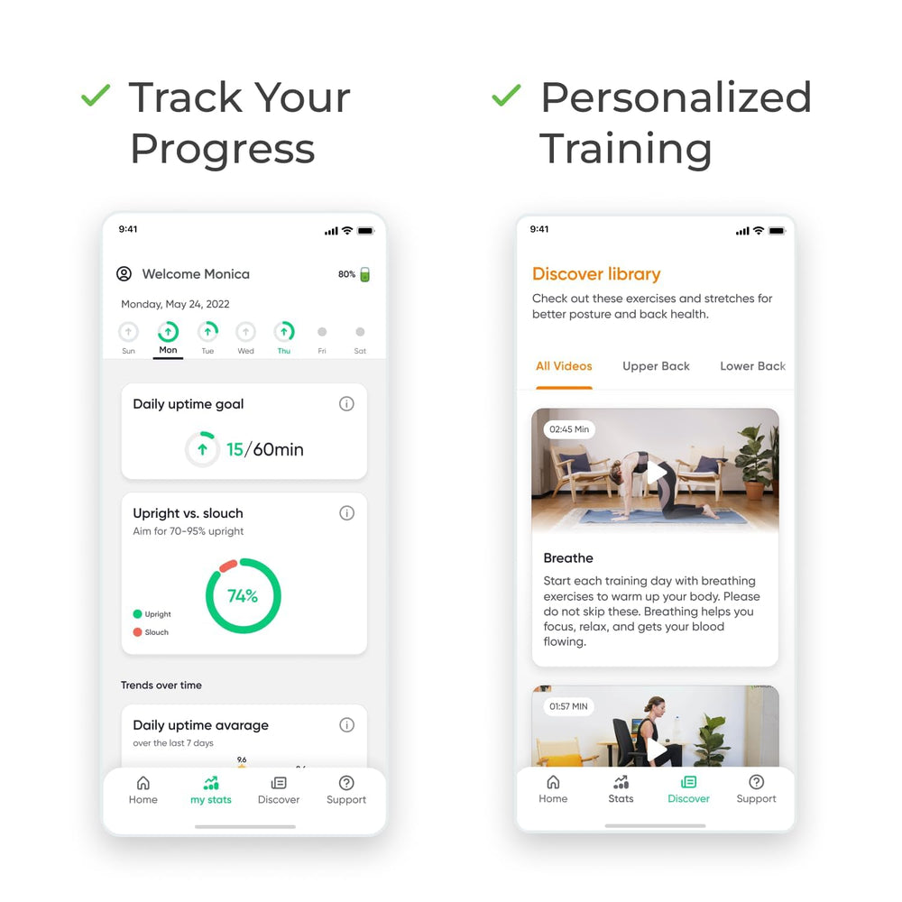 Upright GO thin profile view emphasizing low-profile comfortable wear