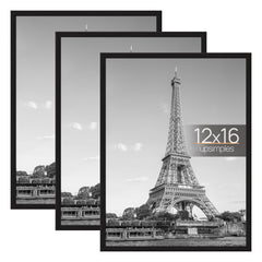 upsimples 12x16 frame front view showing sleek black border and clear display benefit