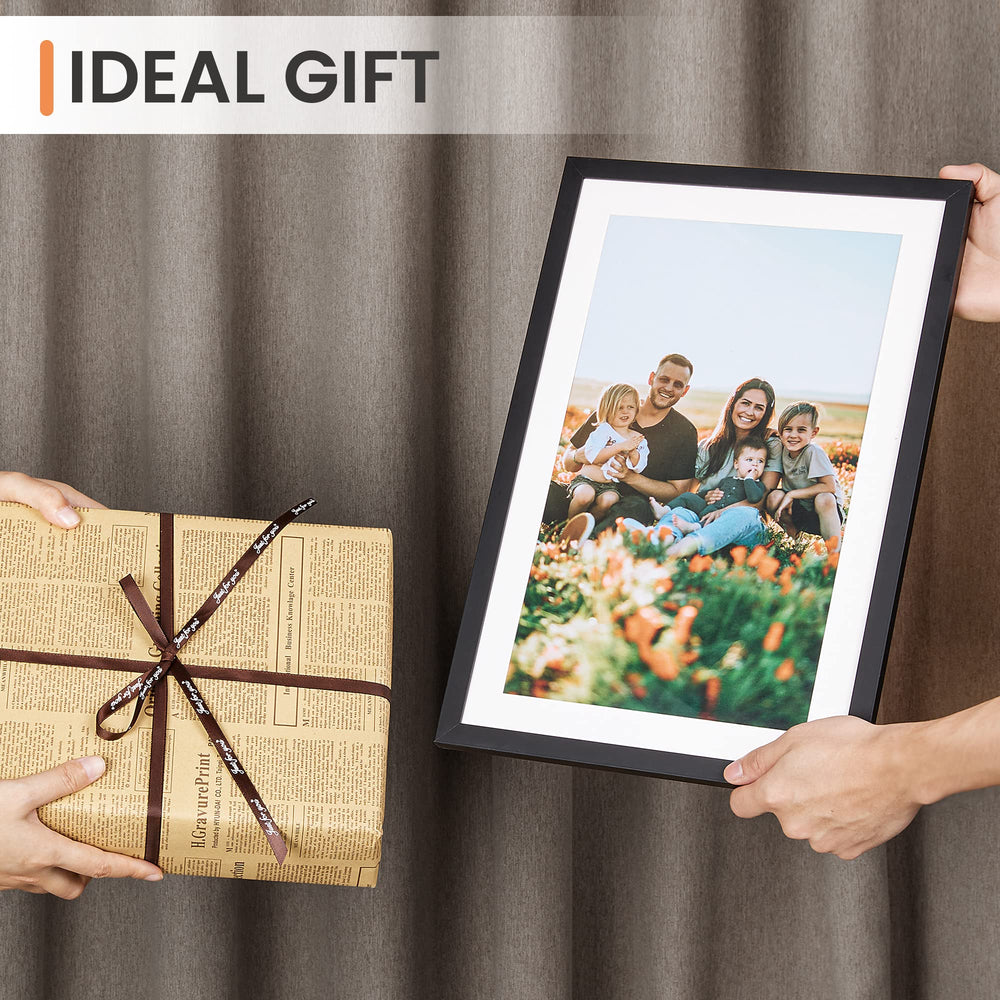 upsimples frame with photo and mat showing 9x15 photo fit and polished presentation benefit