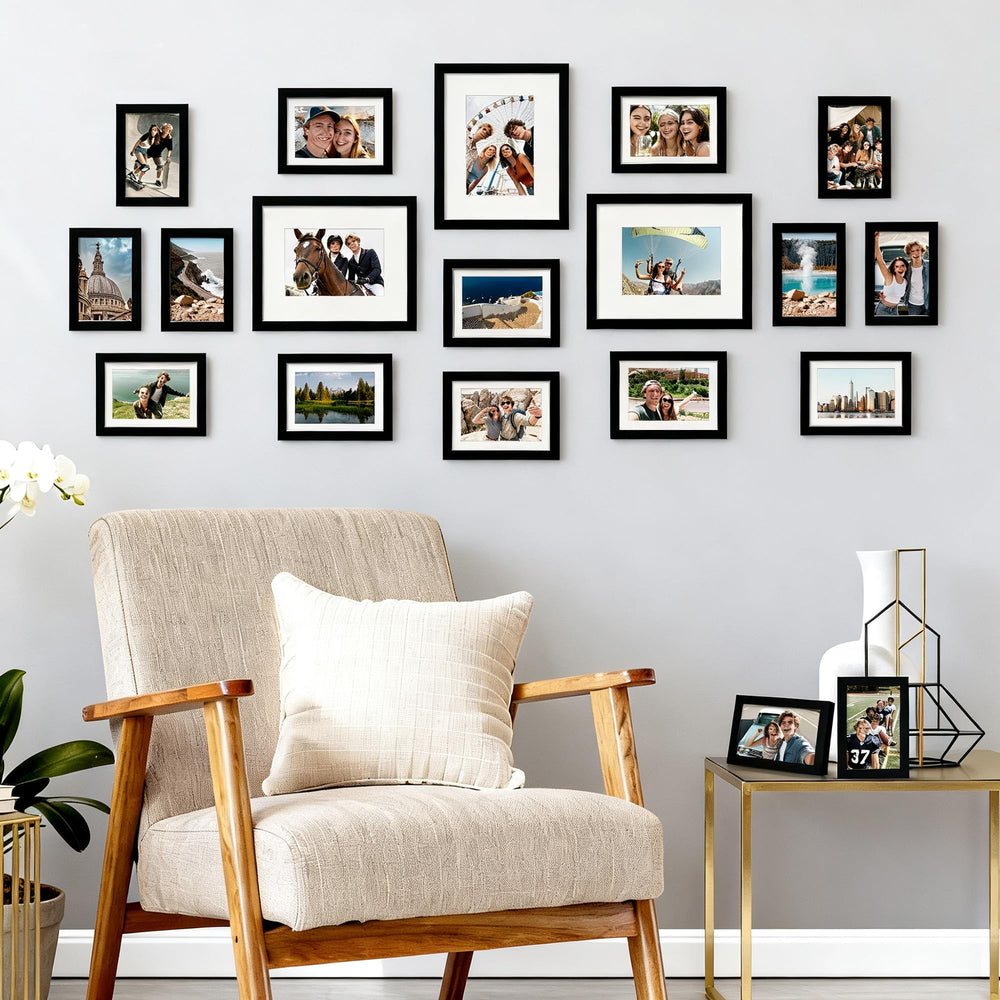 upsimples frames on mantel showing tabletop display versatility