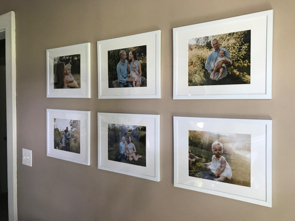 upsimples frame with 8x10 mat demo showing centered photo fit benefit