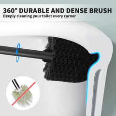 uptronic closeup of dense black bristles demonstrating deep-scrub effectiveness